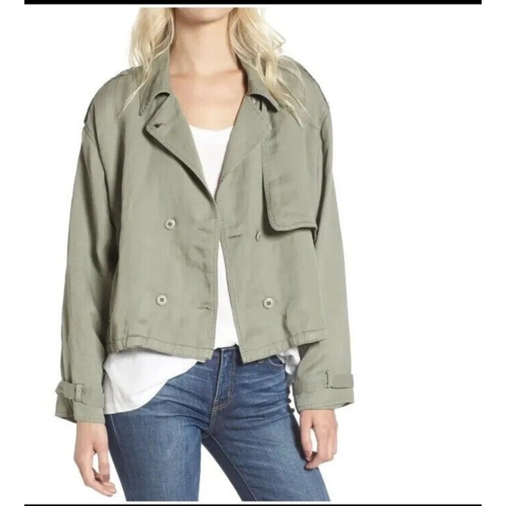 Rails Size S Barclay Crop Utility Jacket Olive Gr… - image 7
